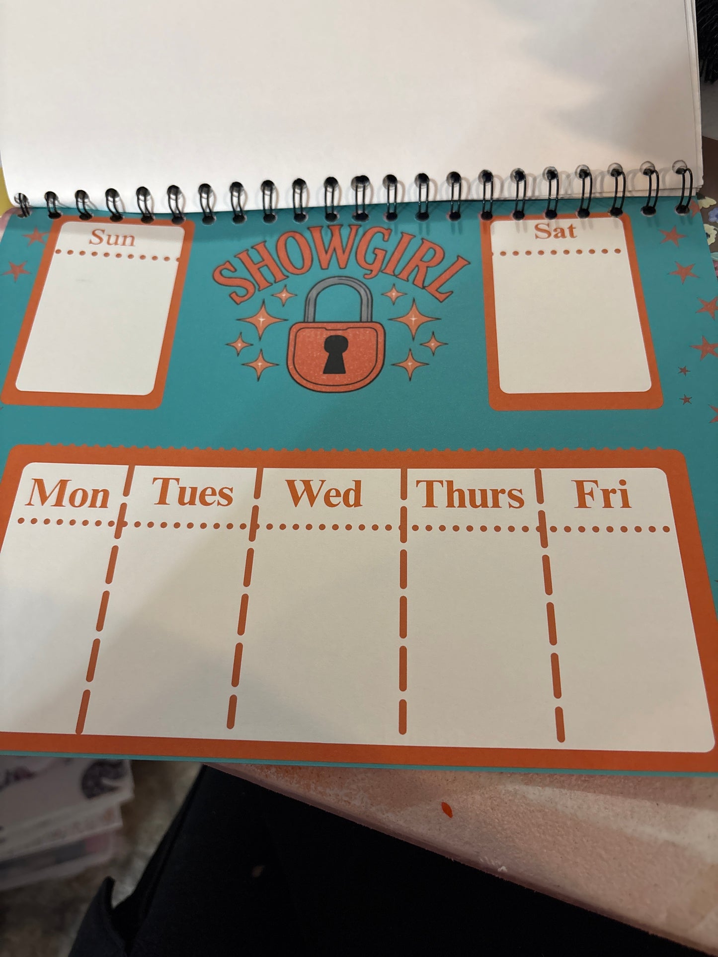 Weekly planner Taylor themed
