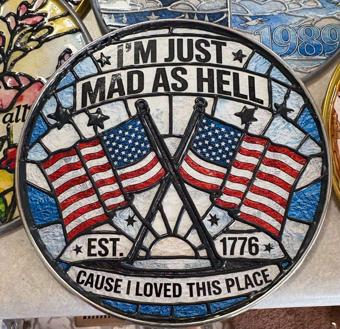 Mad as hell suncatcher