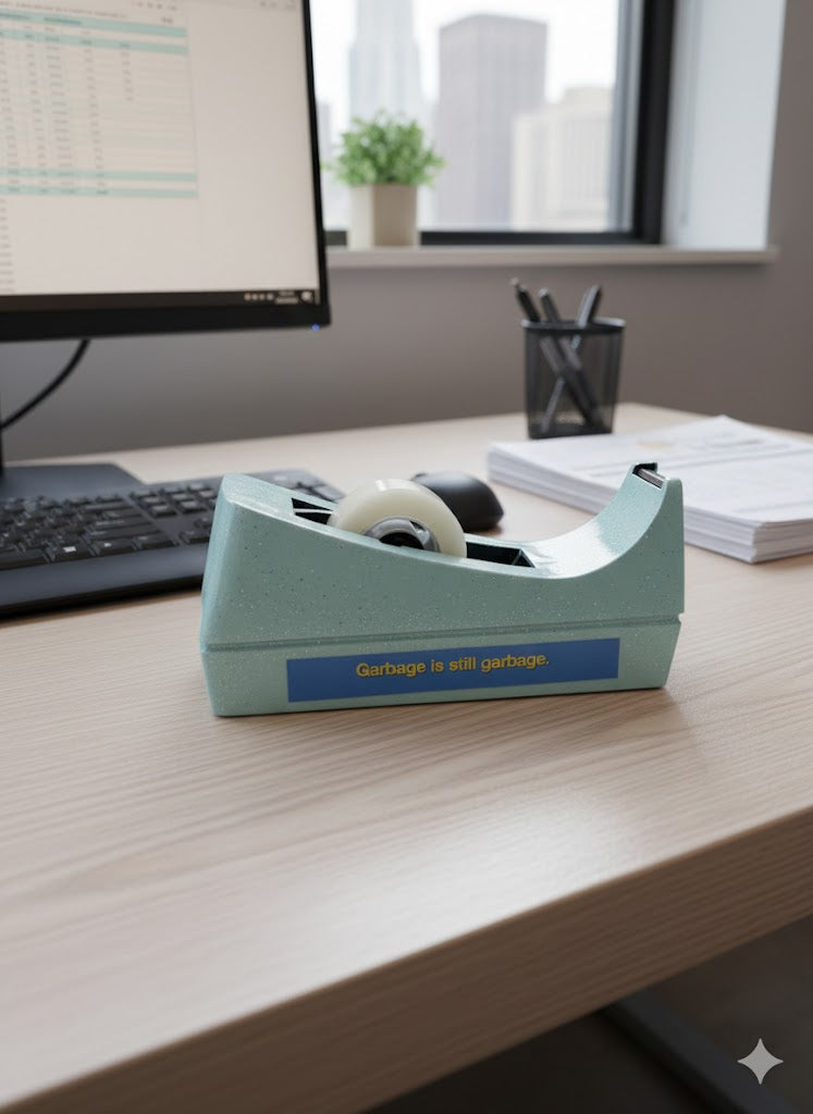 Rock and cactus tape dispenser
