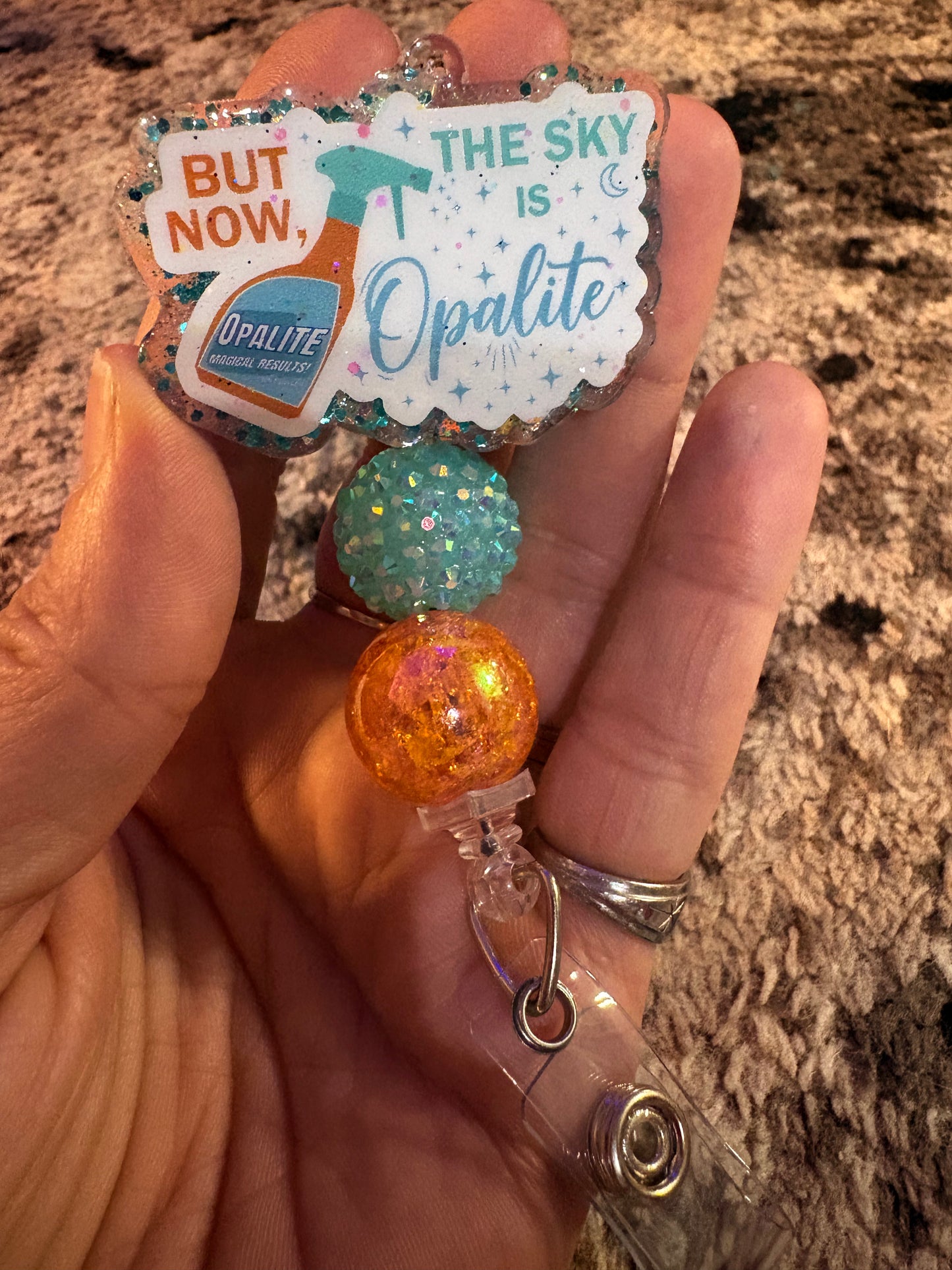 Opalite badge reel