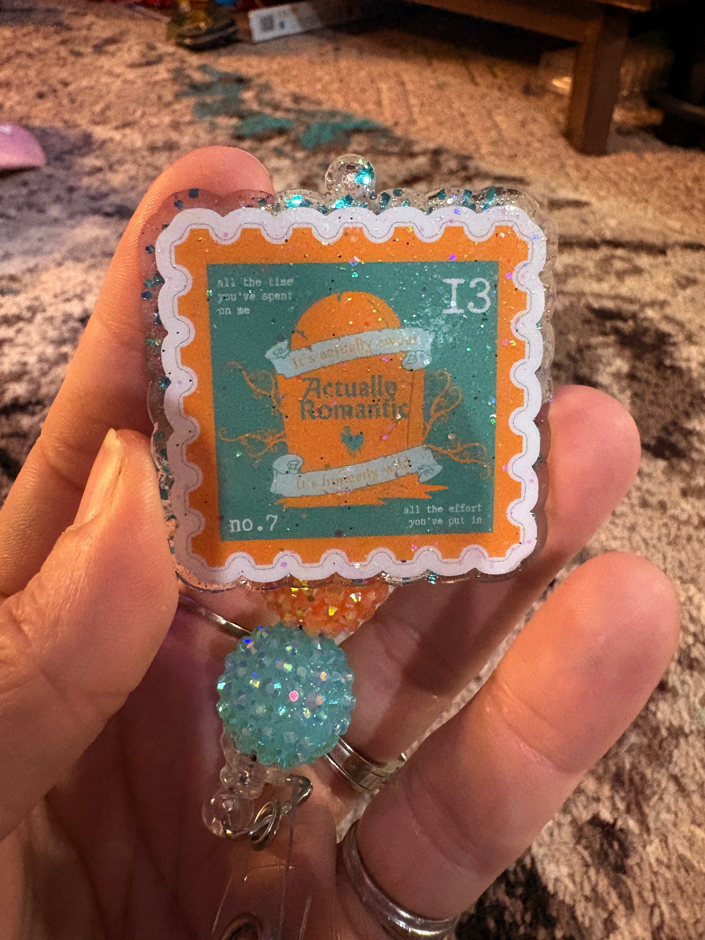 Actually romantic badge reel