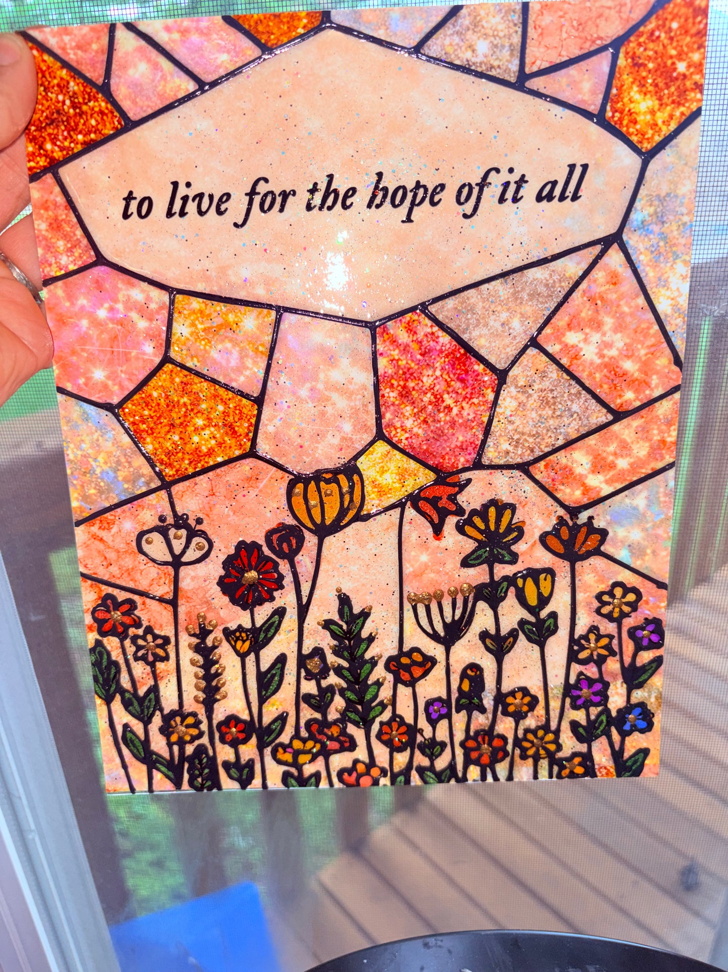 Large hope of it all suncatcher