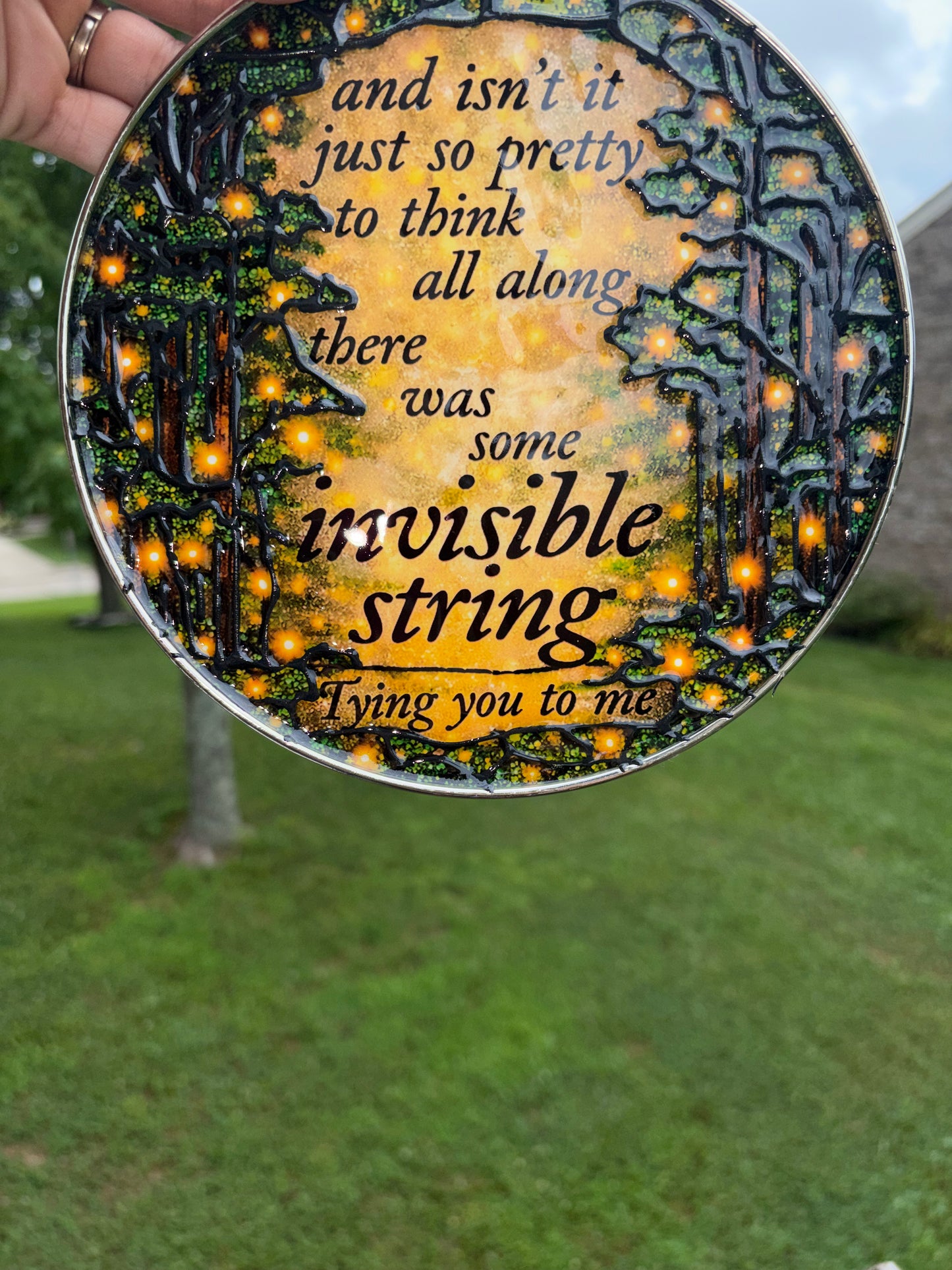 Invisible string suncatcher