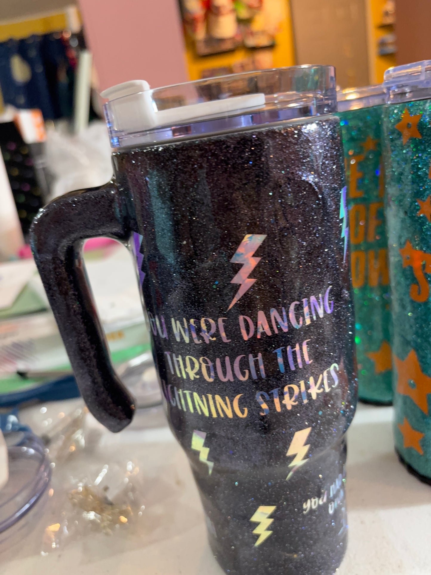 Strikes of lightning light up 30oz tumbler
