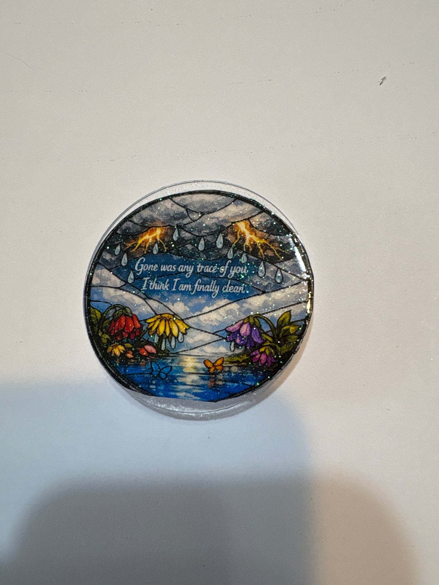 3 inch hanging mirror decals/xmas ornaments