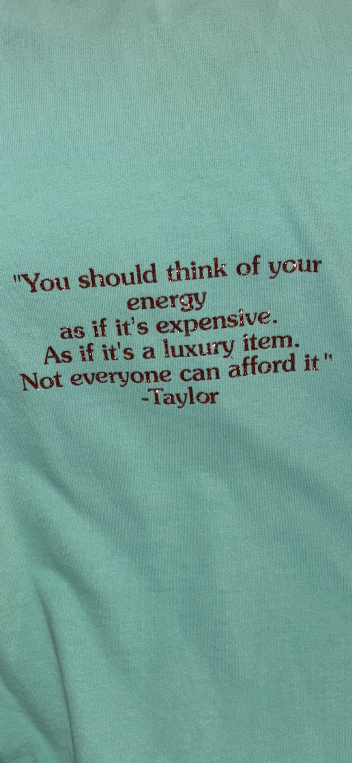 Teal and orange shirts