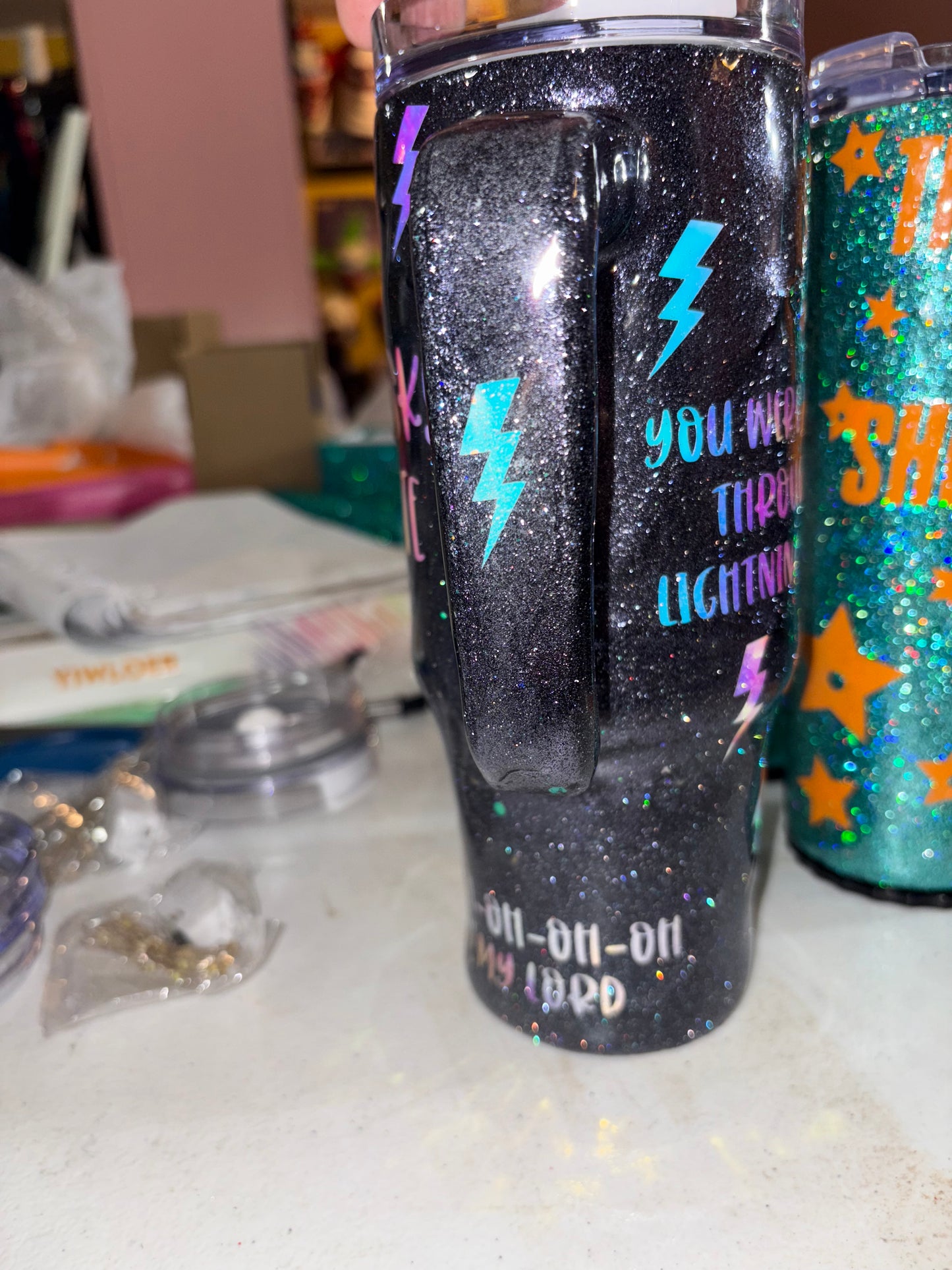 Strikes of lightning light up 30oz tumbler