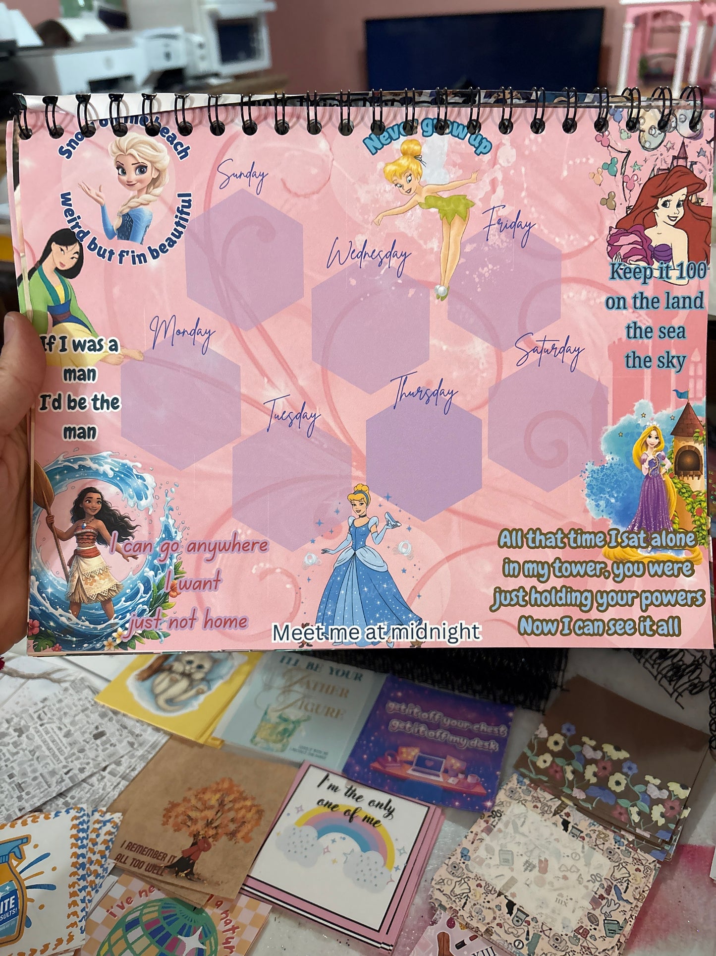 Weekly planner Taylor themed