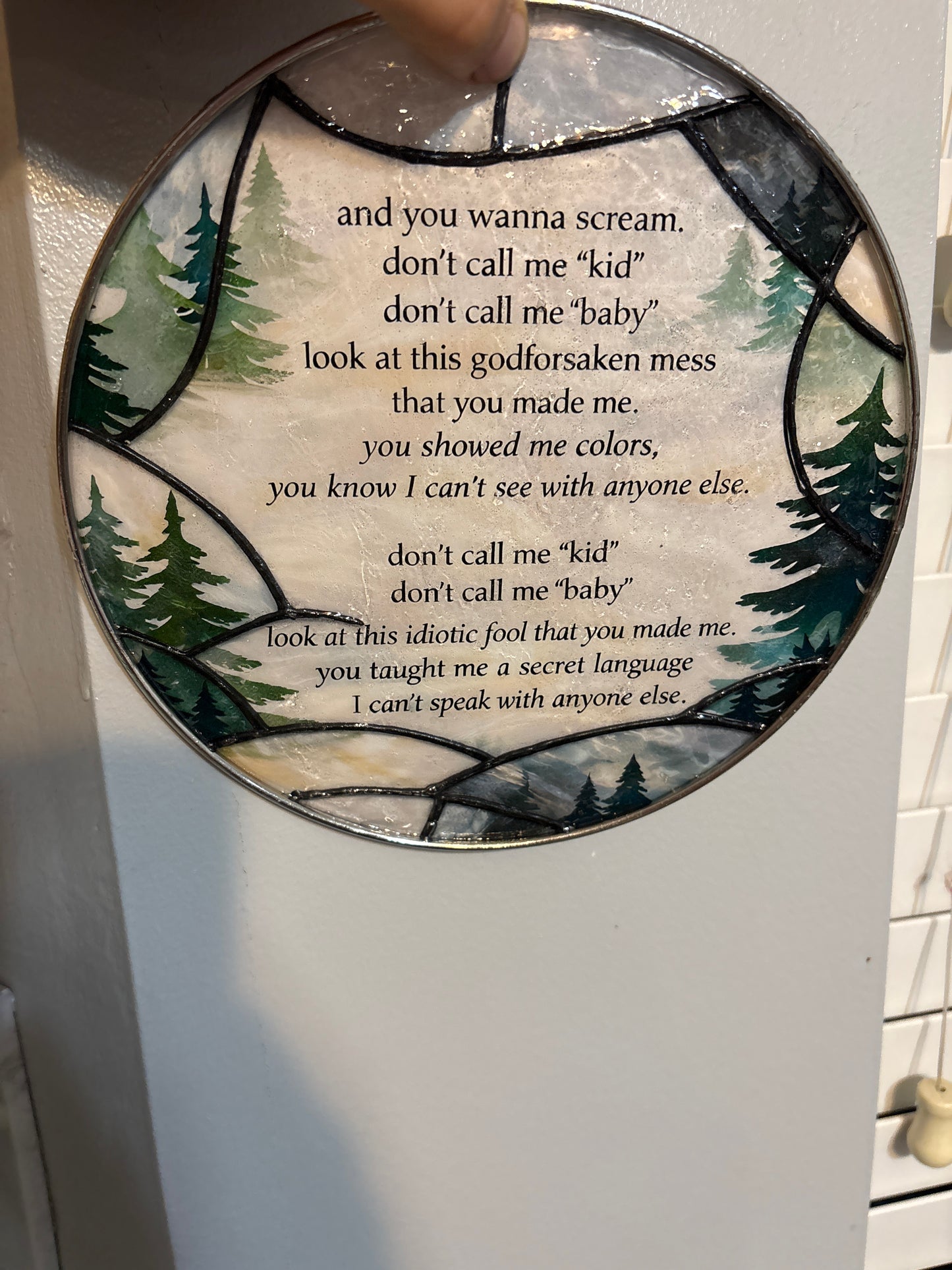Illicit affairs neutral colors suncatcher