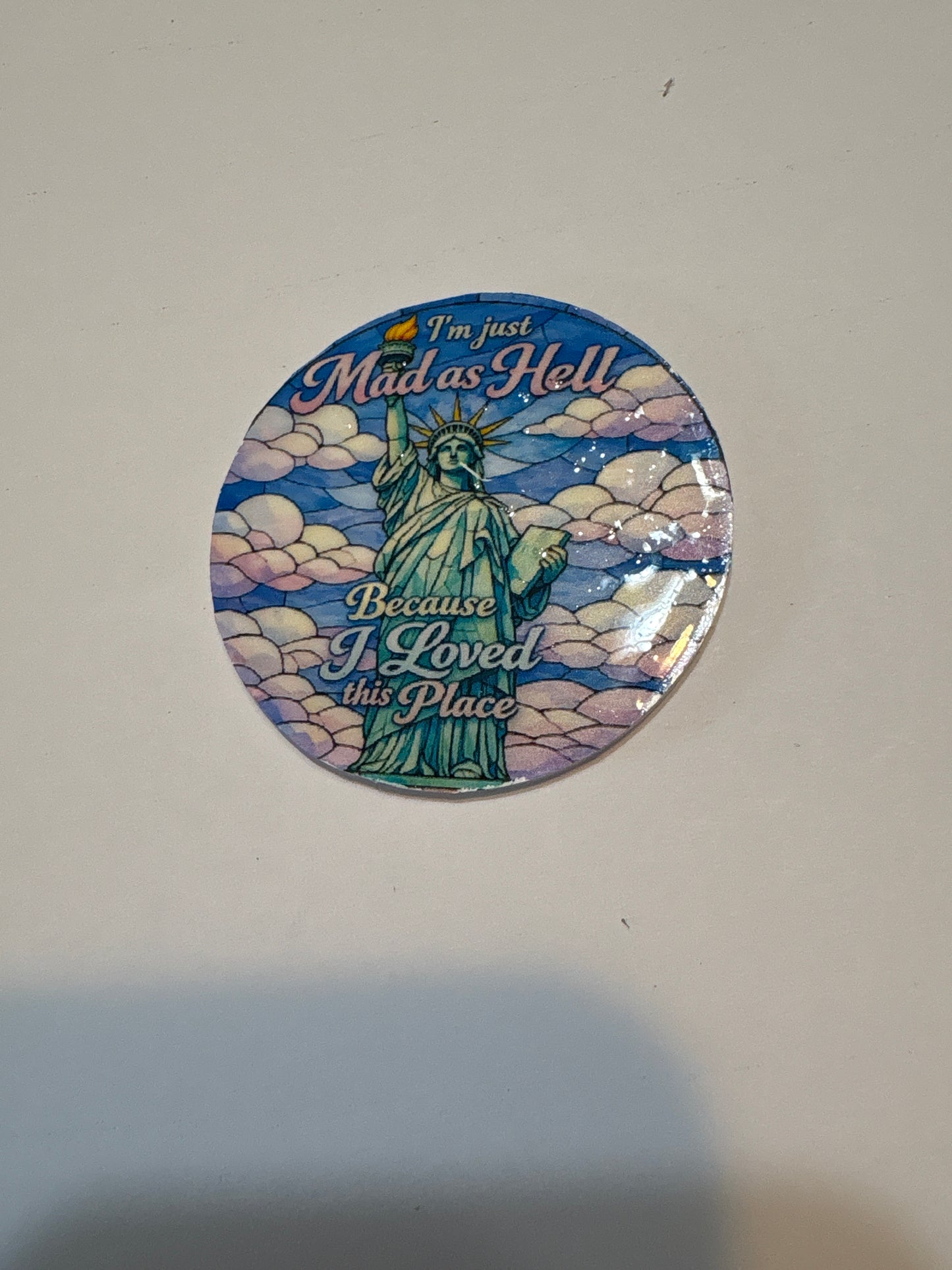 3 inch hanging mirror decals/xmas ornaments