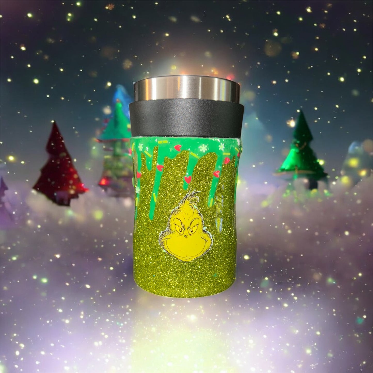 Grinch koozie