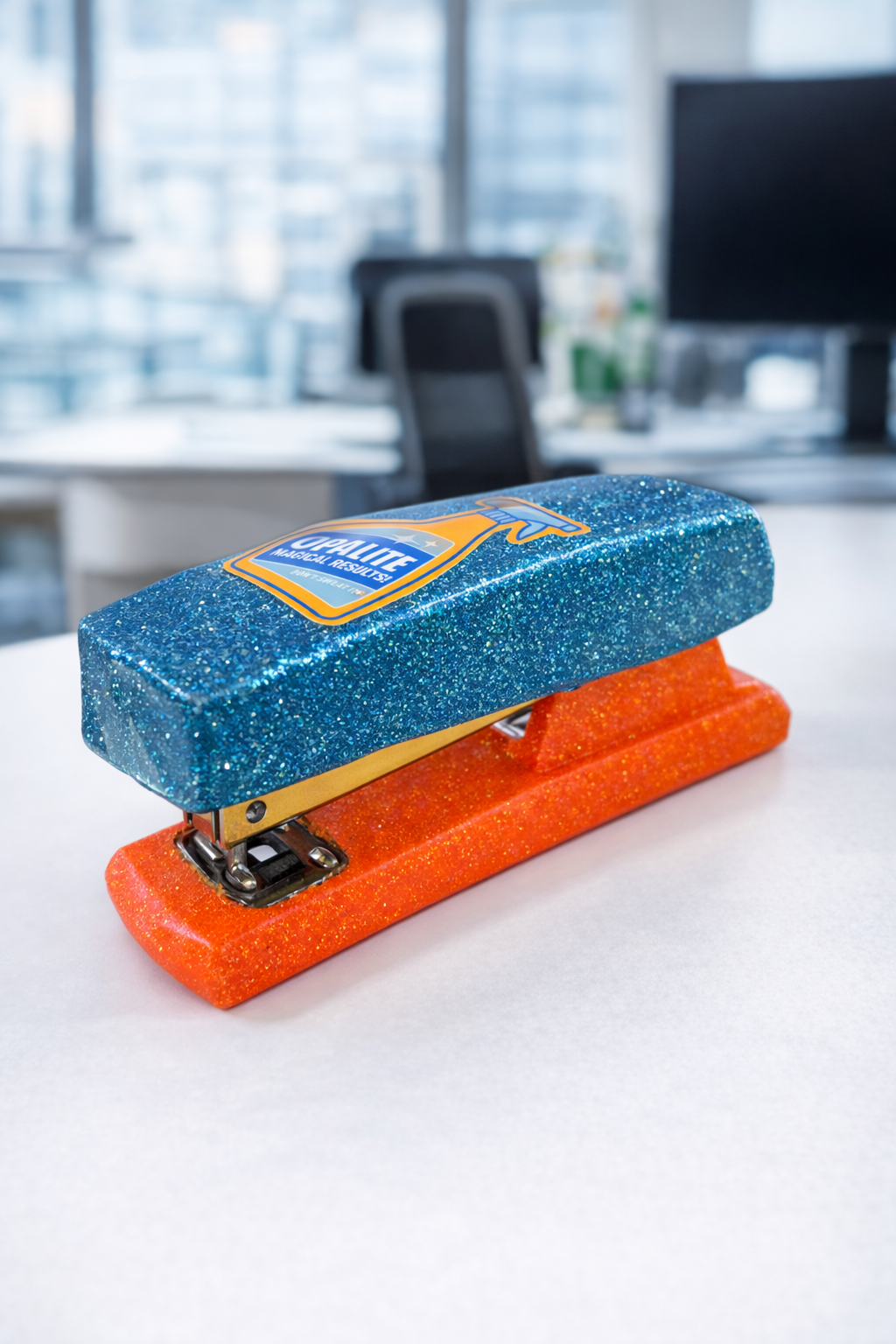 Opalite bottle design stapler