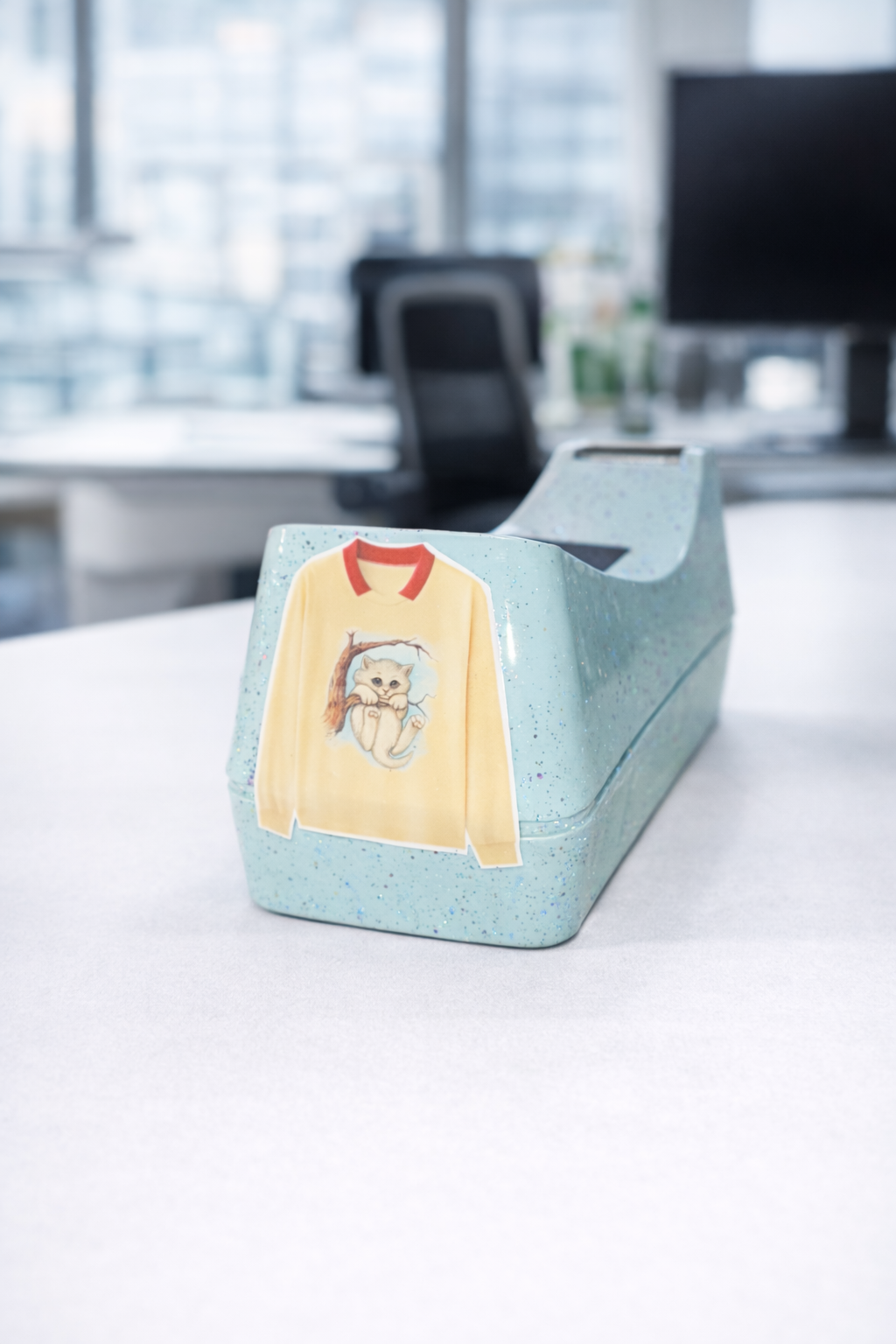 Rock and cactus tape dispenser