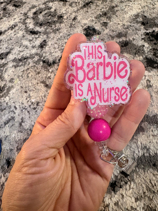 Barbie nurse badge reel