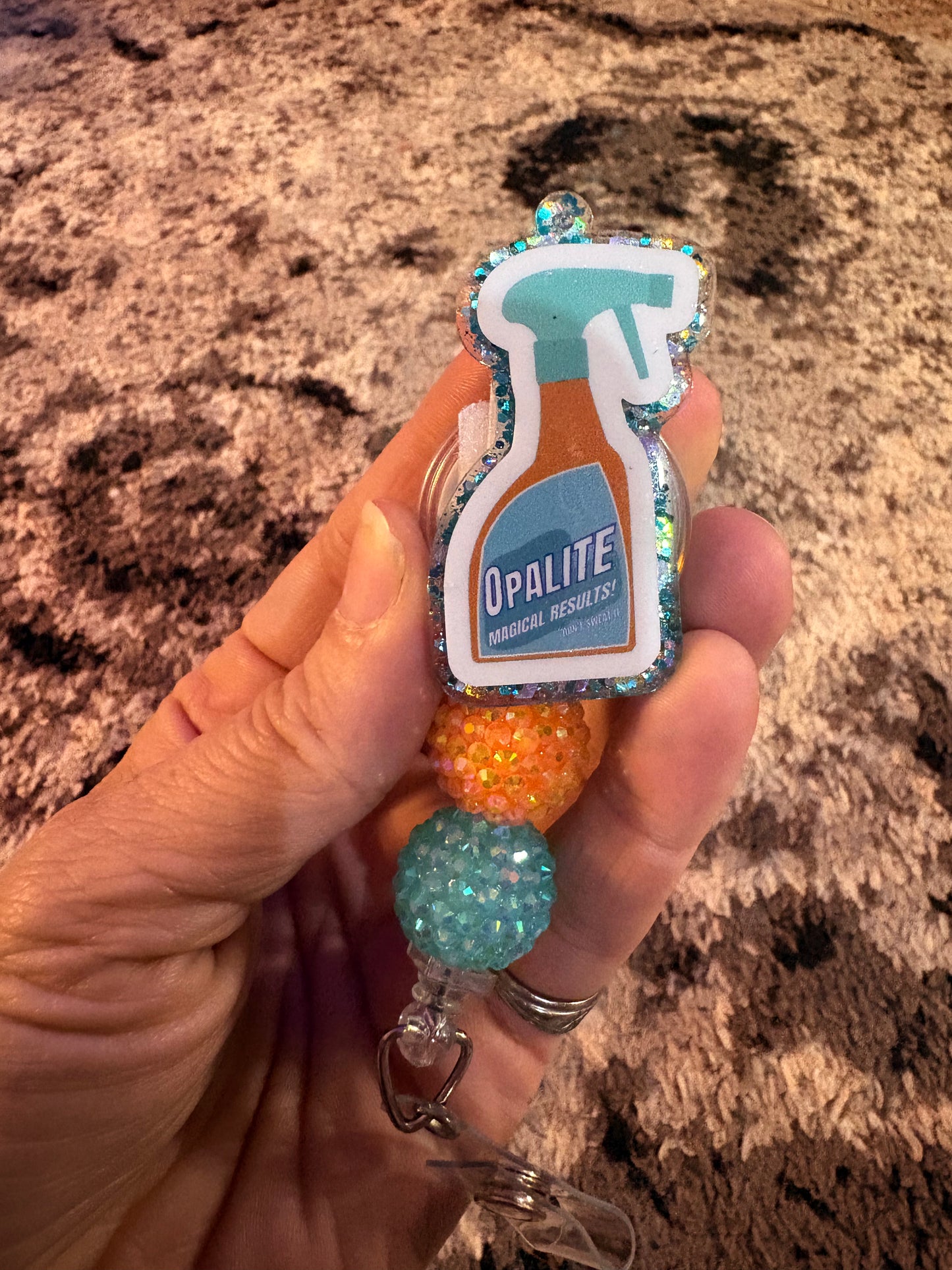 Opalite badge reel