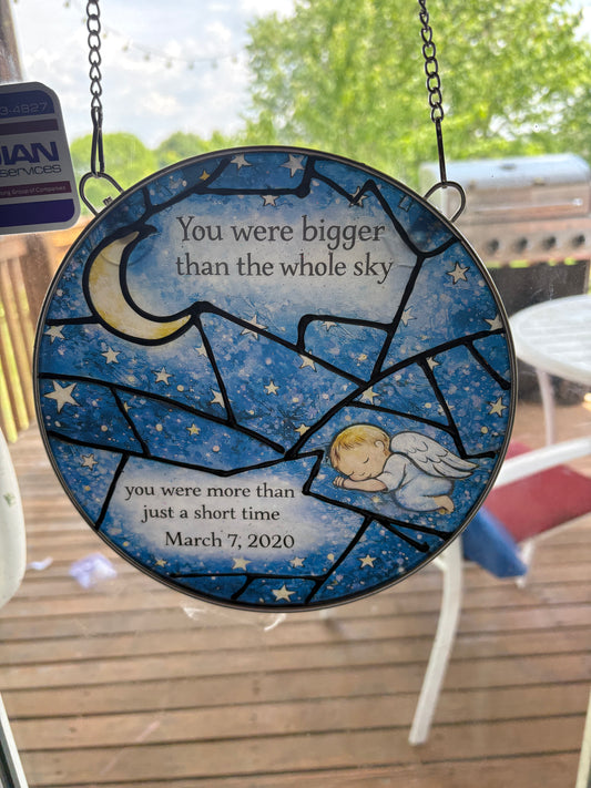Bigger than the whole sky faux suncatcher