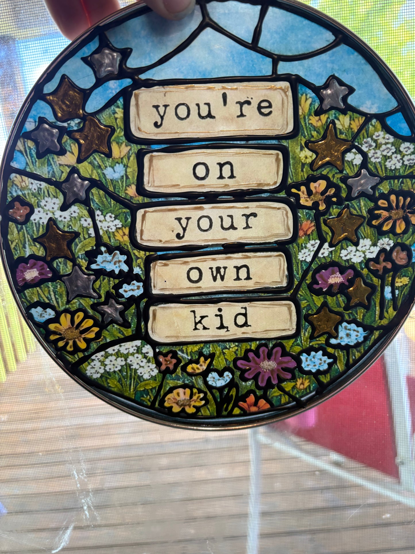 On your own kid faux suncatcher