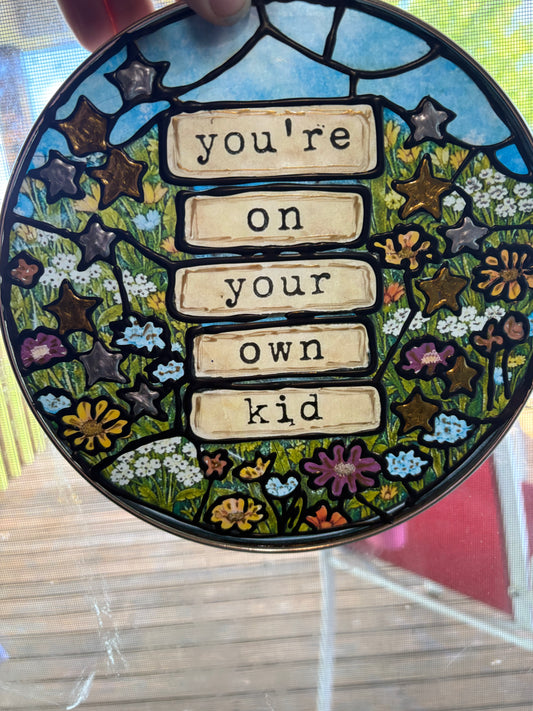 On your own kid faux suncatcher