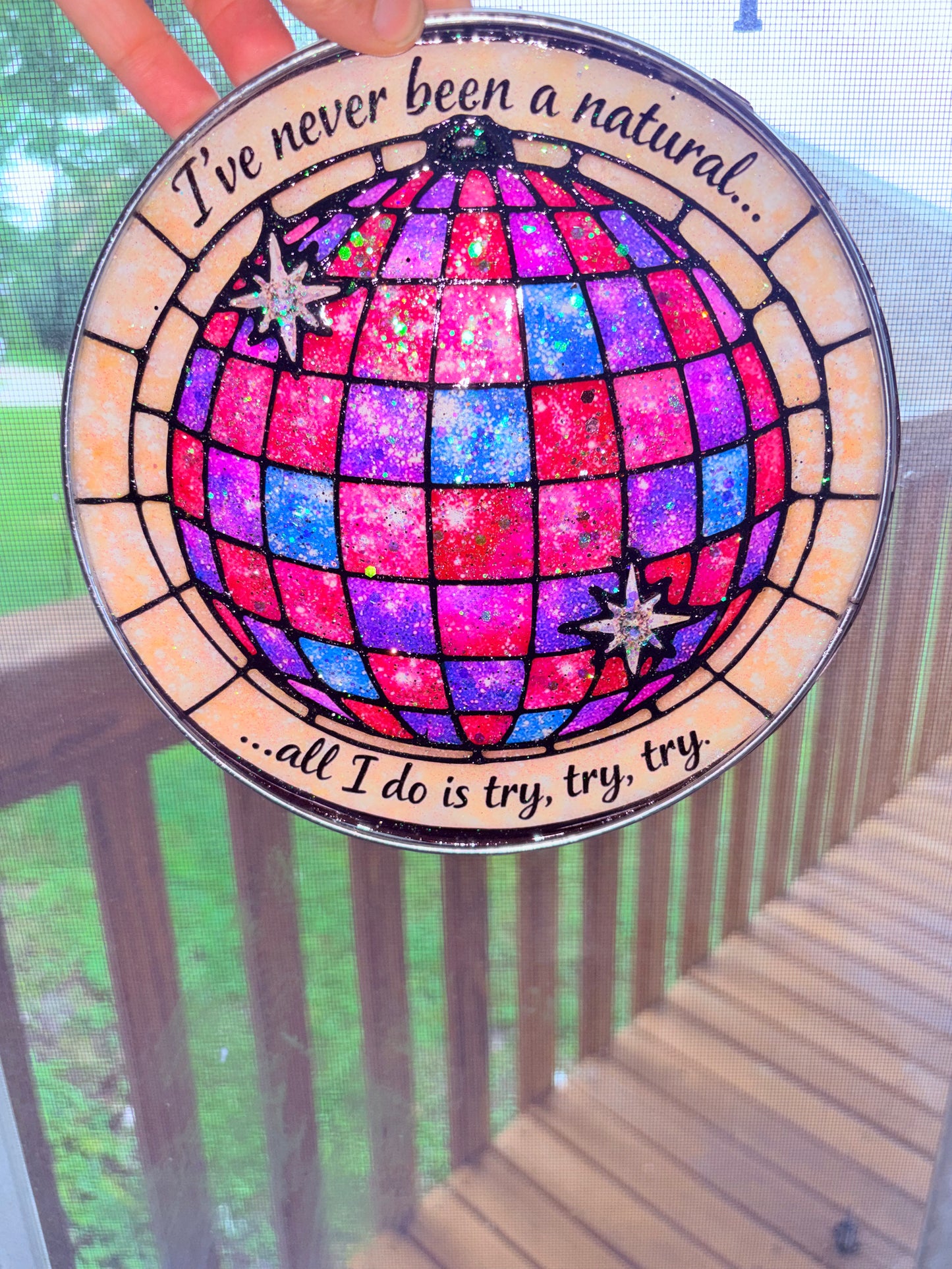 Mirrorball sun catcher