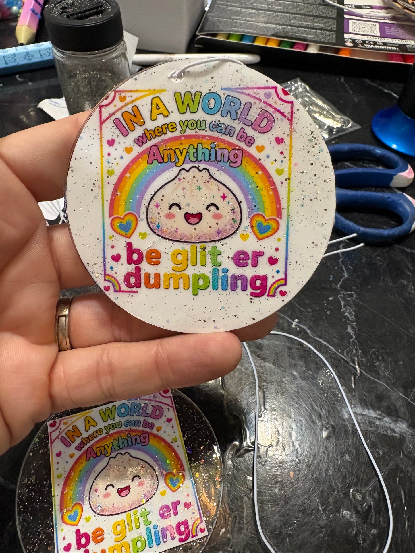 Glitter Dumpling ornament