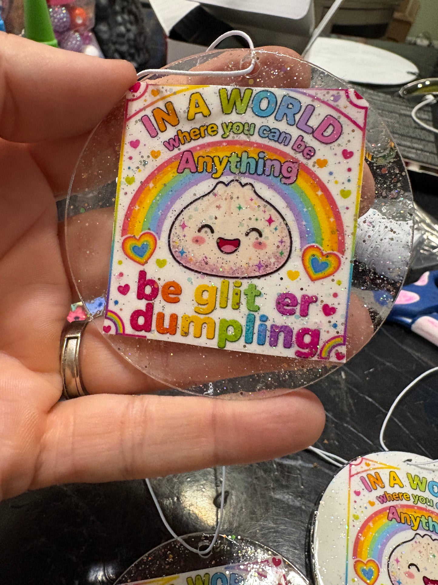 Glitter Dumpling ornament