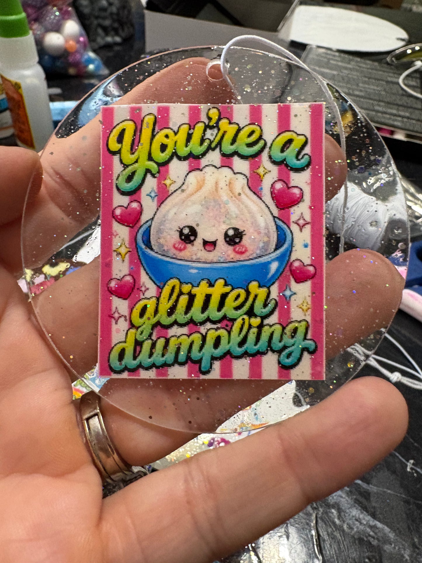 Glitter Dumpling ornament