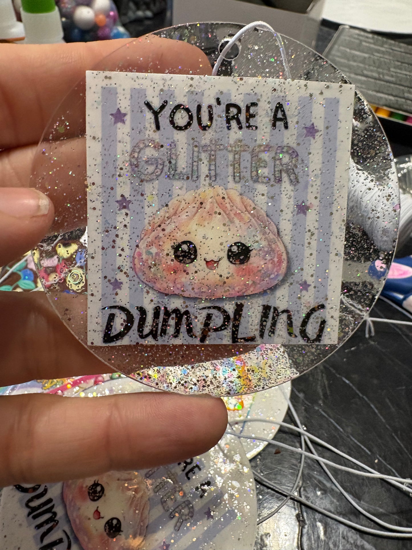 Glitter Dumpling ornament
